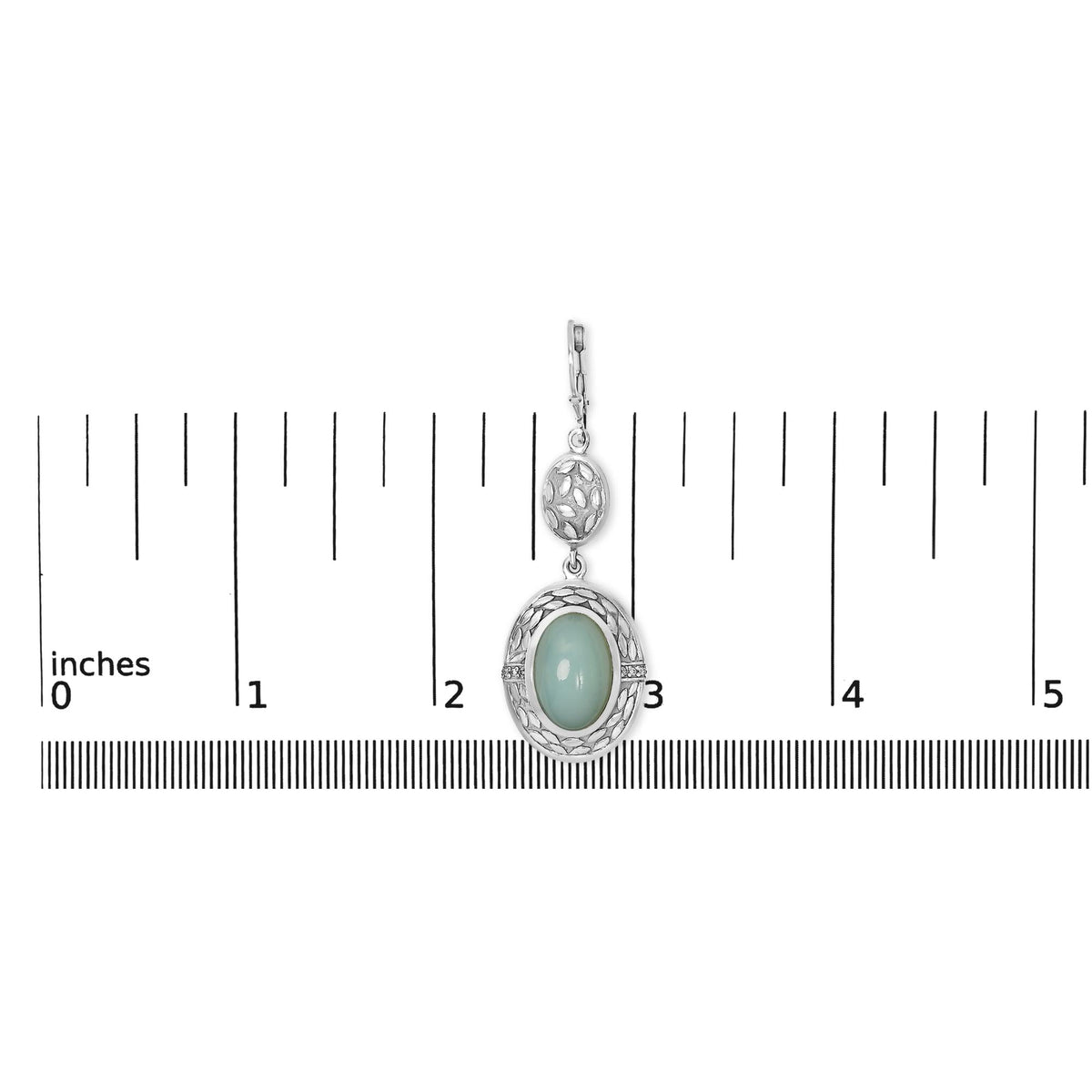 .925 Sterling Silver Chalcedony Diamond Accent Drop and Dangle Earring (K-L Color, I1-I2 Clarity)
